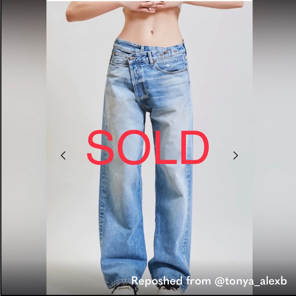 R13 Crossover Wide Leg Jeans | Size 29 | Irving Blue